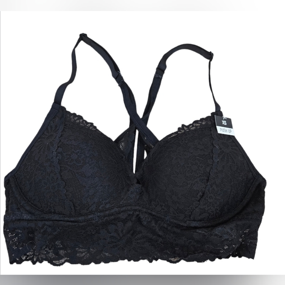 [Victoria's Secret PINK] black push up bra - size XS
